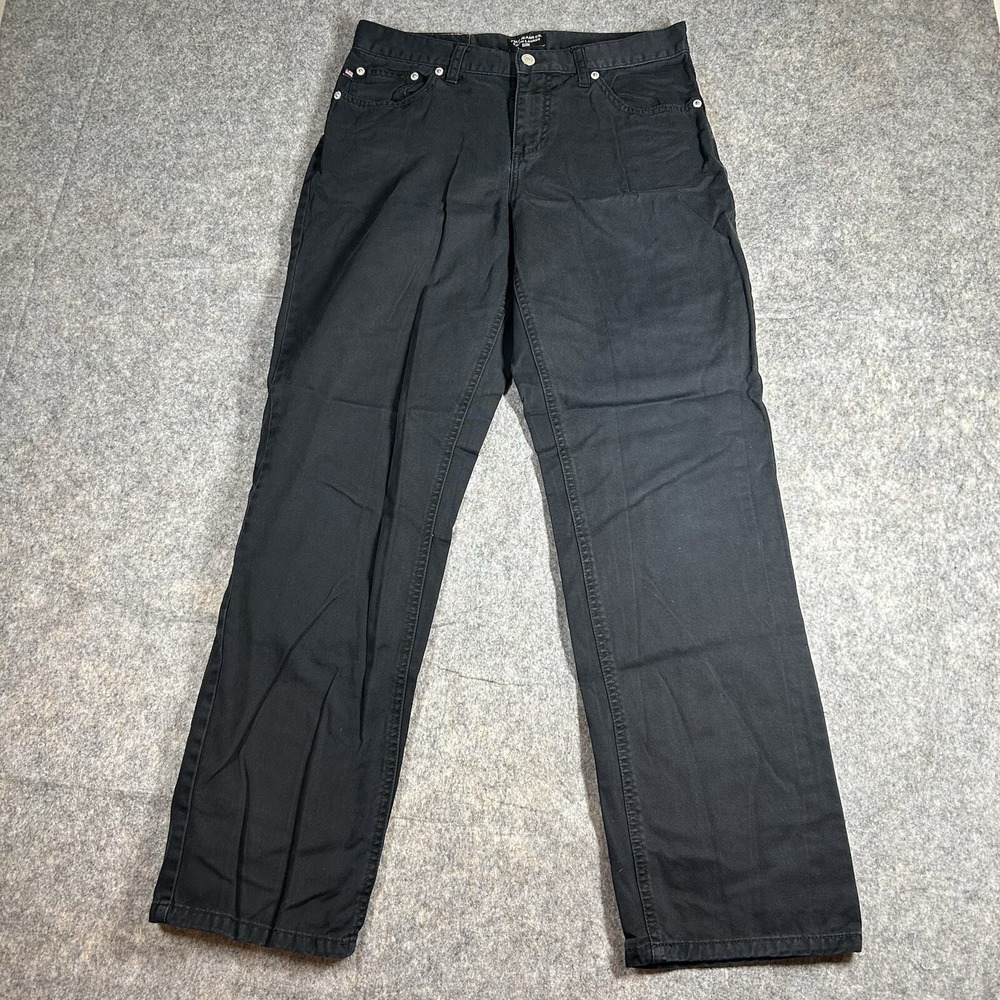 Vintage Polo Jeans Co Ralph Lauren Jeans Womens 8 Straight Leg Black Denim Y2K